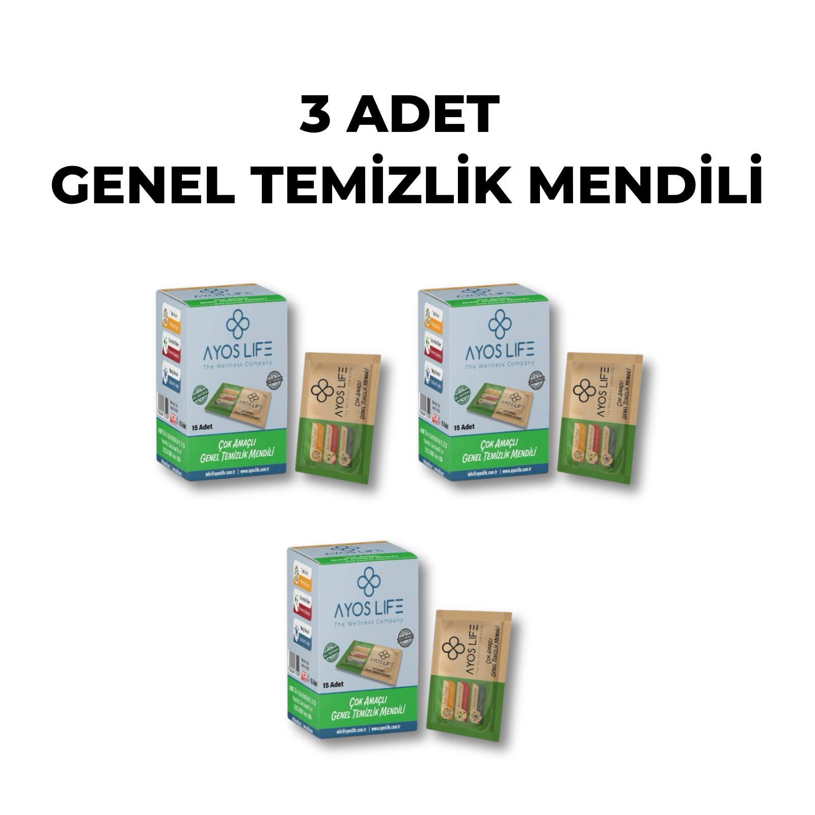 GENEL TEMİZLİK MENDİLİ 3 ADET